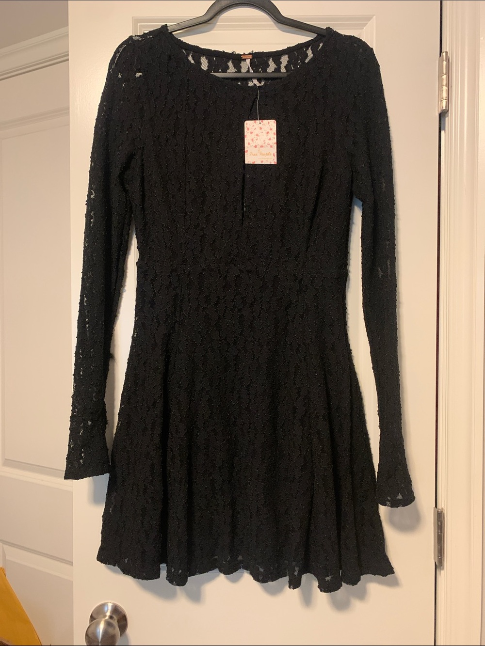 Free People Black Lace Dress with Subtle Texture
Sz Large NWT